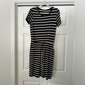NWOT Black and white striped dress